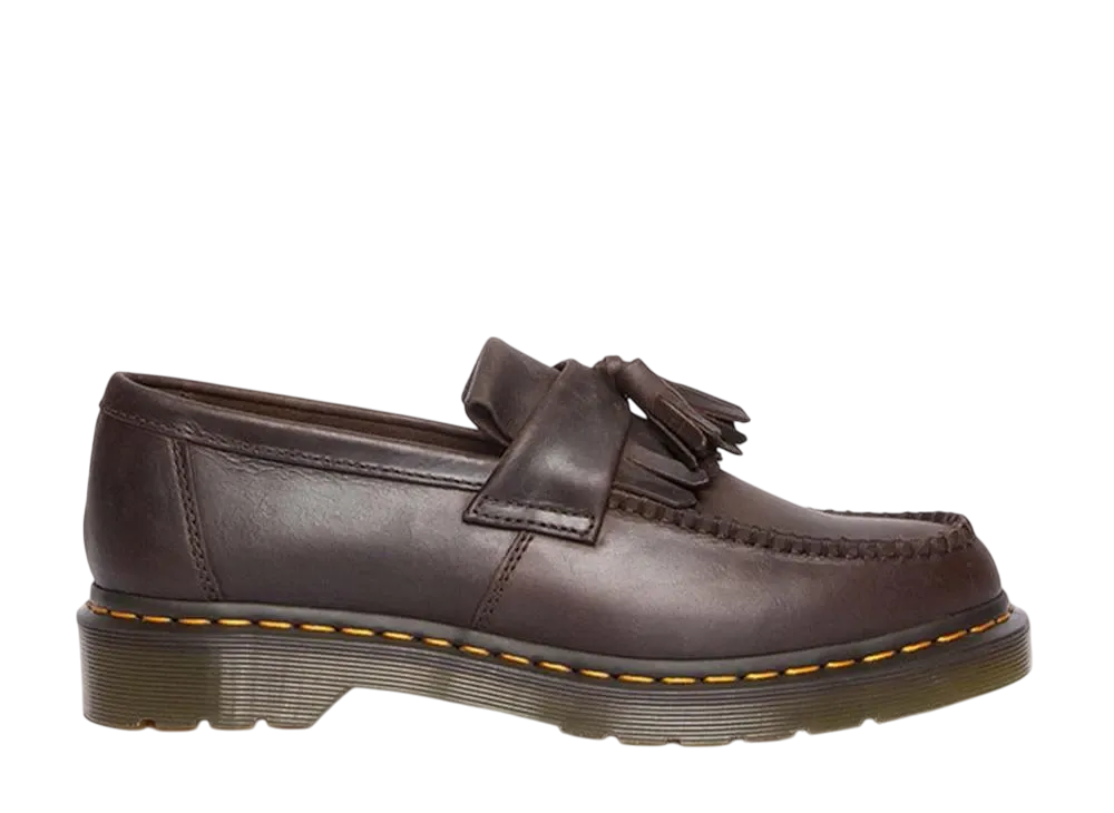 ドクターマーチン エイドリアン イエローステッチ タッセルローファー "ダークブラウン"