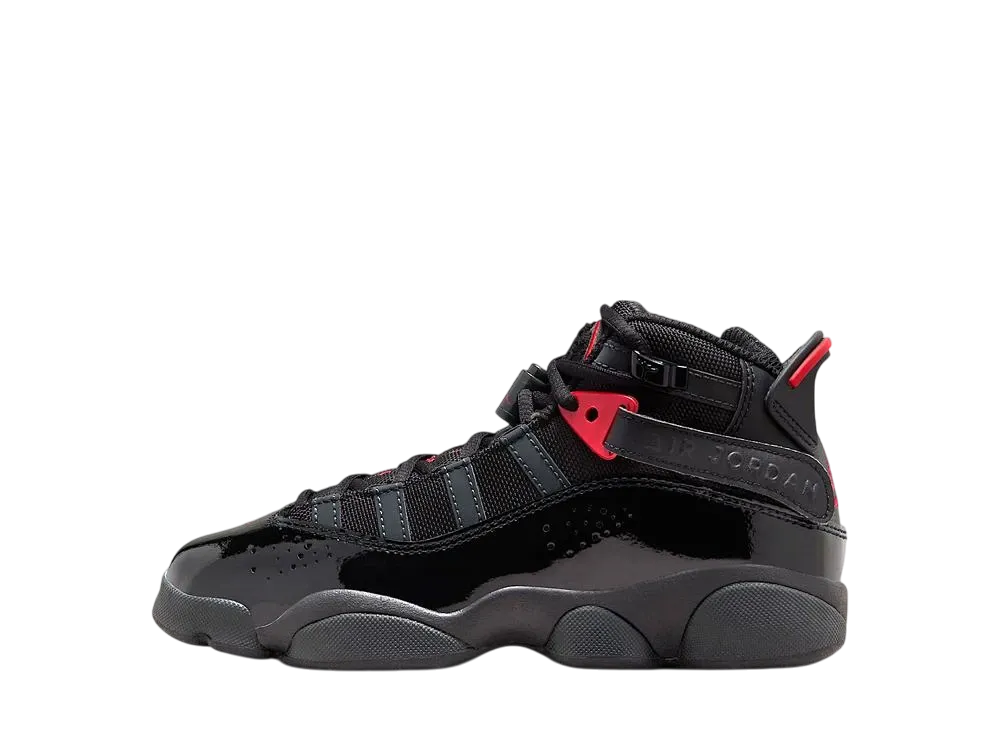 Nike GS Jordan 6 Rings "Black/Anthracite/Fire Red"