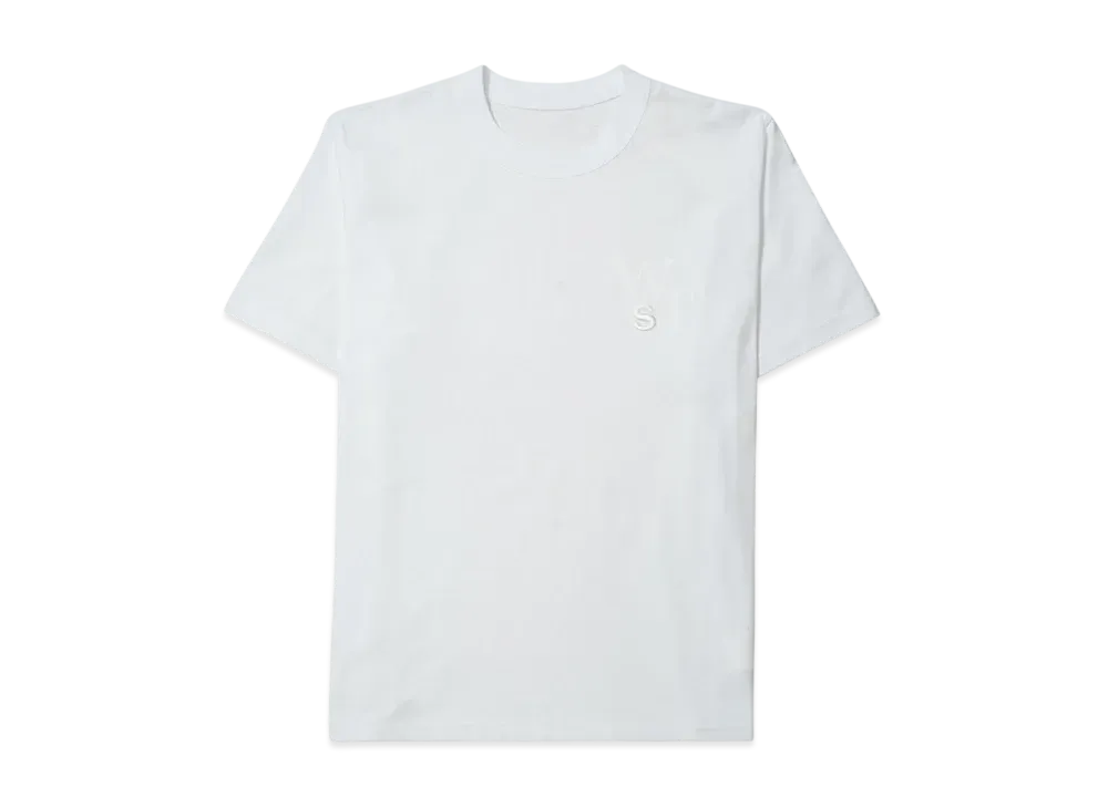 WTAPS x sacai Flock Print T-Shirt / SS / Cotton "White" 2423234D-CSM03S / 25-0927S