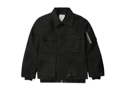 WTAPS x sacai Cotton Back Satin Jacket 02 / Jacket / Cotton Back Satin "Black" 2423234D-JKM03S / 25-03694M