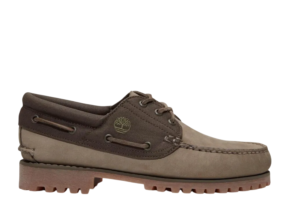 Timberland Authentic Handsewn 3 Eye Boat Shoes "Olive"