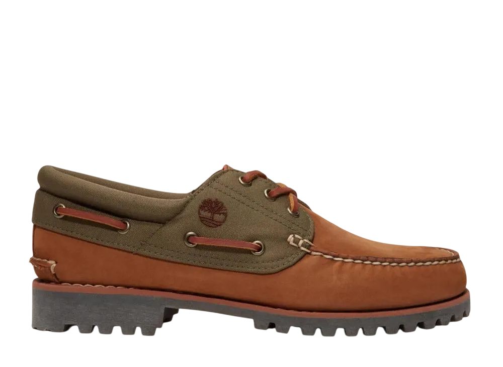 Timberland Authentic Handsewn 3 Eye Boat Shoes "Medium Brown"