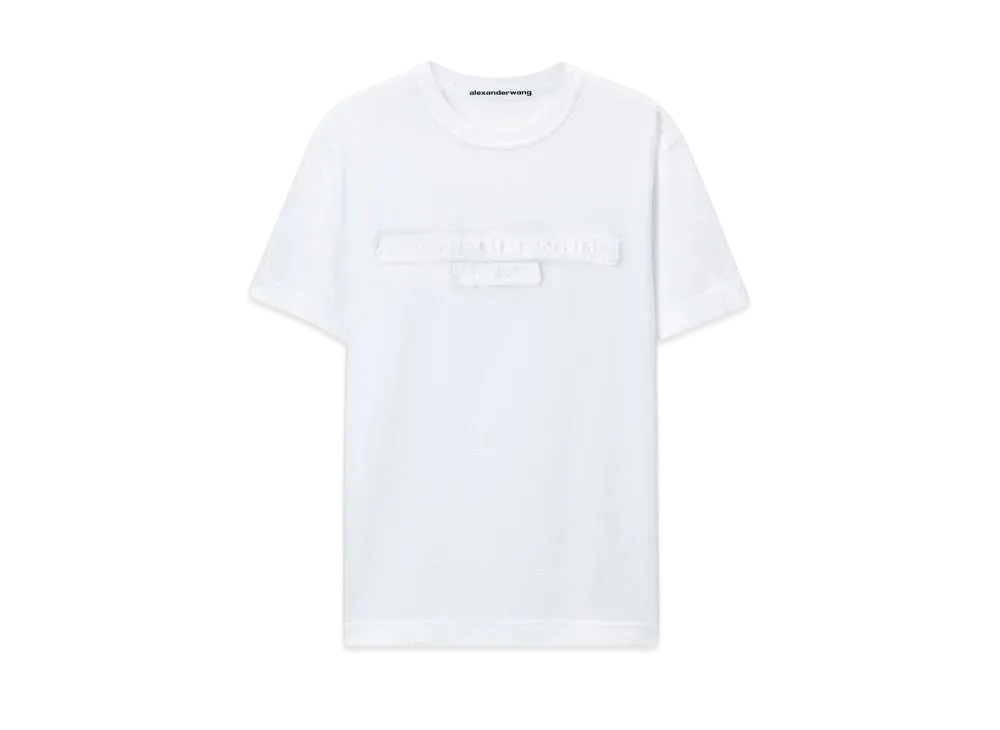 Alexander Wang Distressed Logo Tee "White"