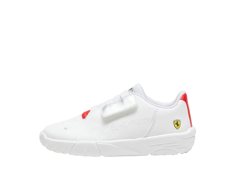 スクーデリア フェラーリ × プーマ PS ドリフトキャット デシマ2.0 "プーマホワイト/ロッソコルサ" (キッズ)