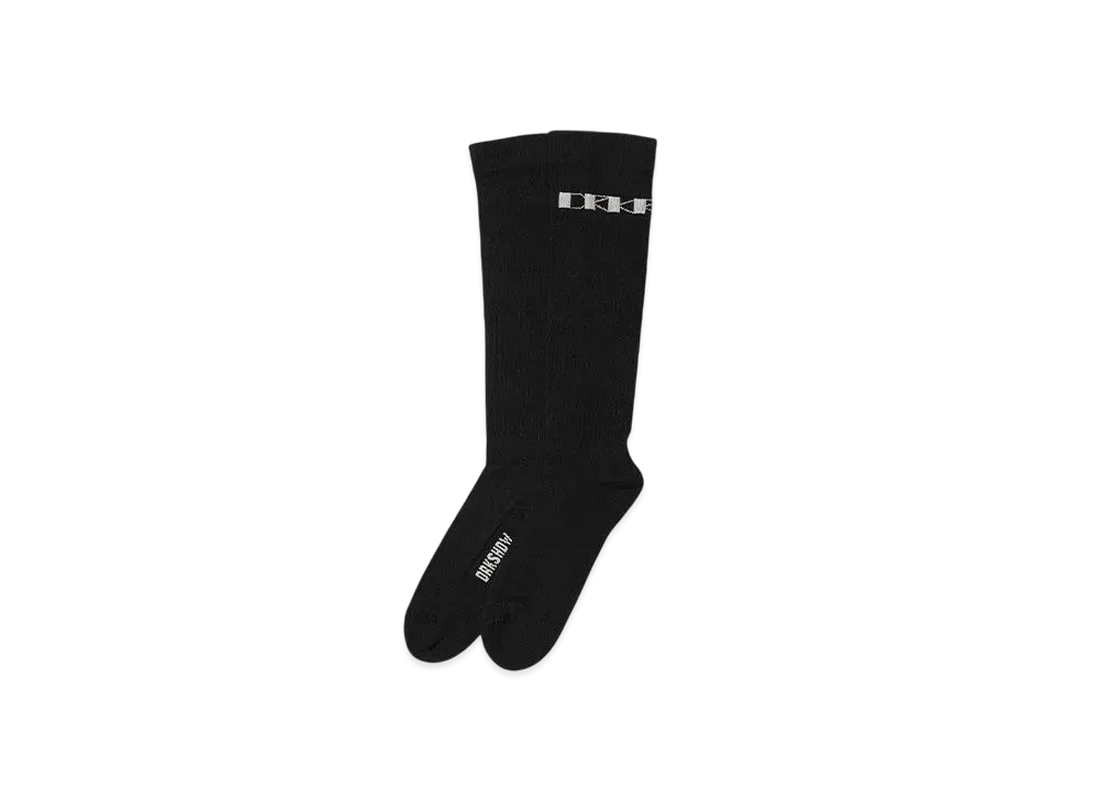 RICK OWENS DRKSHDW DRKSHDW KNEE HIGH SOCKS "BLACK/PEARL"