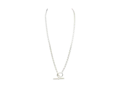 Hermes Chaine d'Ancre Enchainee Long Necklace "Silver"