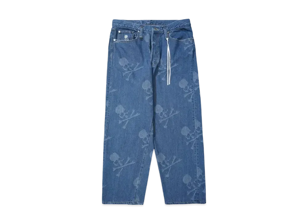 MASTERMIND WORLD-MONOGRAM WIDE DENIM PANTS "INDIGO"