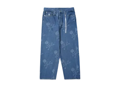 MASTERMIND WORLD-MONOGRAM WIDE DENIM PANTS "INDIGO"