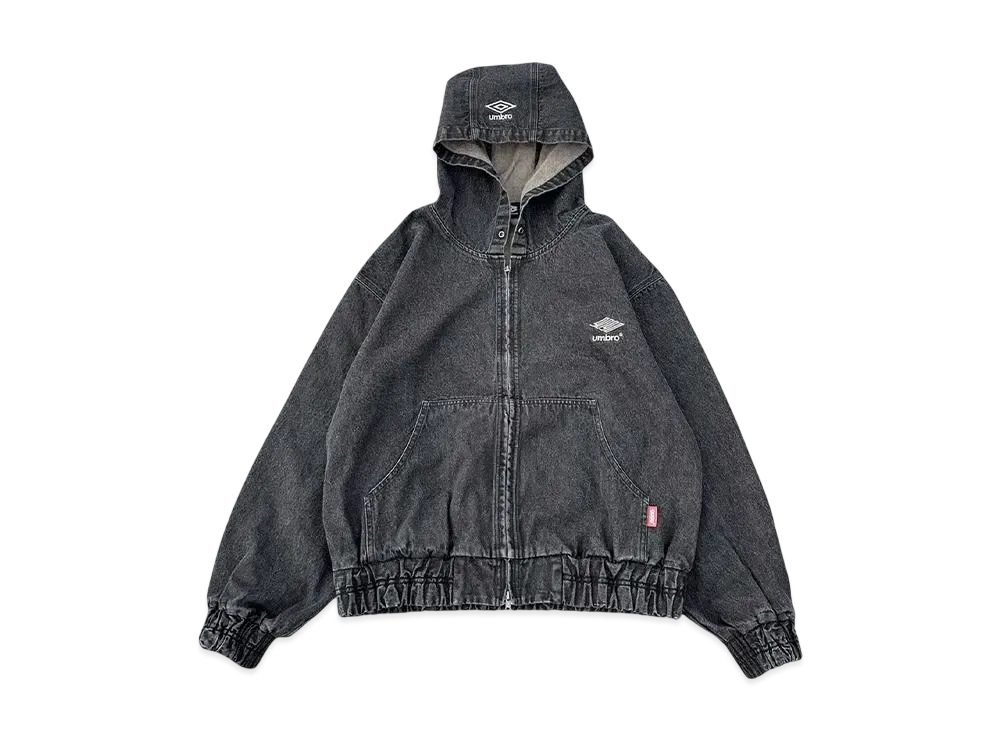 9090 umbro x 9090 Denim Zip Hoodie "BLACK"