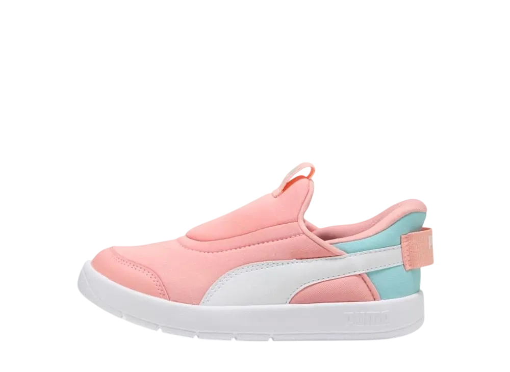 プーマ PS コートフレックス V3 イーズイン "ピンクフルーツ/プーマホワイト/セーフレイク" (キッズ)