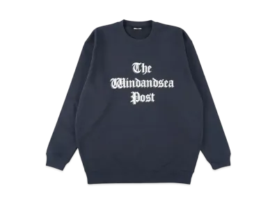 WIND AND SEA The Windandsea Post Crewneck Sweatshirt "Navy"