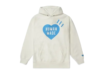 HUMAN MADE Heart Heavyweight Hoodie Offline Store / Blue "White"