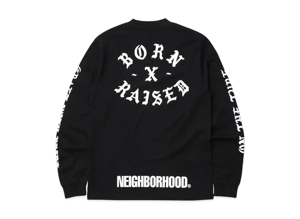 NEIGHBORHOOD x Born x Raised Tee LS-1 "Black"