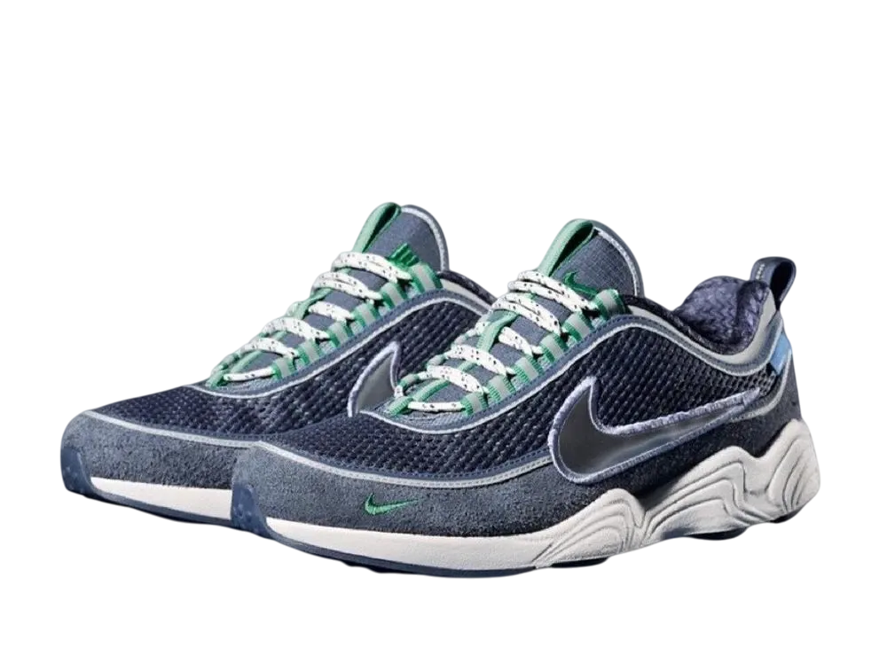 UNDEFEATED × Nike Air Zoom Spiridon "Thunder Blue/Silver"