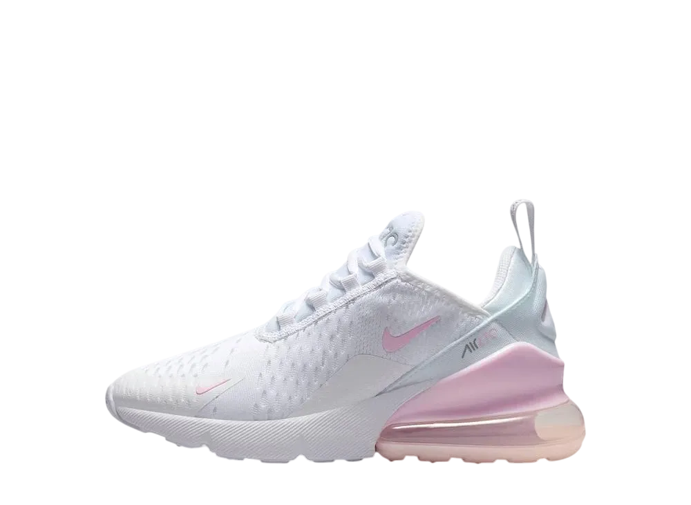 Nike GS Air Max 270 "White/Light Smoke Grey/Pink Foam"