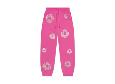 DENIM TEARS Cashmere Swarovski Cotton Wreath Sweatpants "Pink"