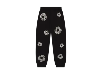 DENIM TEARS Cashmere Swarovski Cotton Wreath Sweatpants "Black"