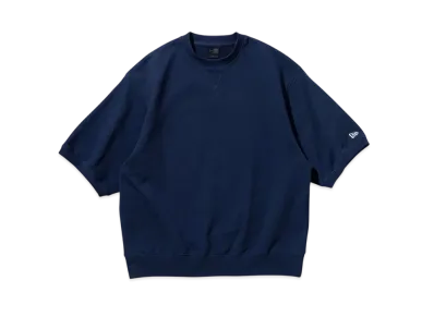 NEW ERA BLACK LABEL SS25 Fleece Short Sleeve Sweat Crewneck "Navy"
