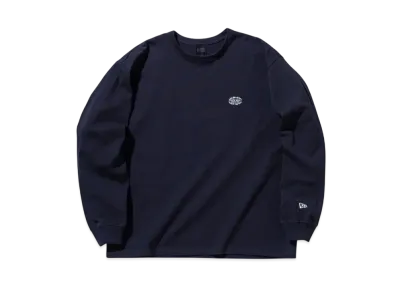 NEW ERA BLACK LABEL SS25 Long Sleeve Heavyweight Cotton Embroidery T-shirt "Navy"
