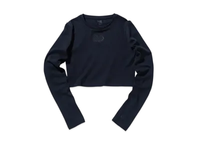 NEW ERA BLACK LABEL SS25 Women's Long Sleeve Cropped T-shirt "Black"