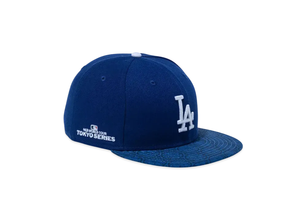 NEW ERA MLB Tokyo Series 2025 9Fifty Los Angeles Dodgers World Tour Tokyo 2025 Side Patch Print Visor "Dark Royal"