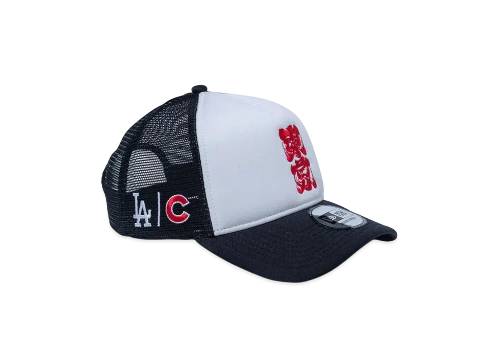 NEW ERA MLB Tokyo Series 2025 9Forty A-Frame Tracker Tokyo Los Angeles Dodgers Chicago Cubs "White/Black"