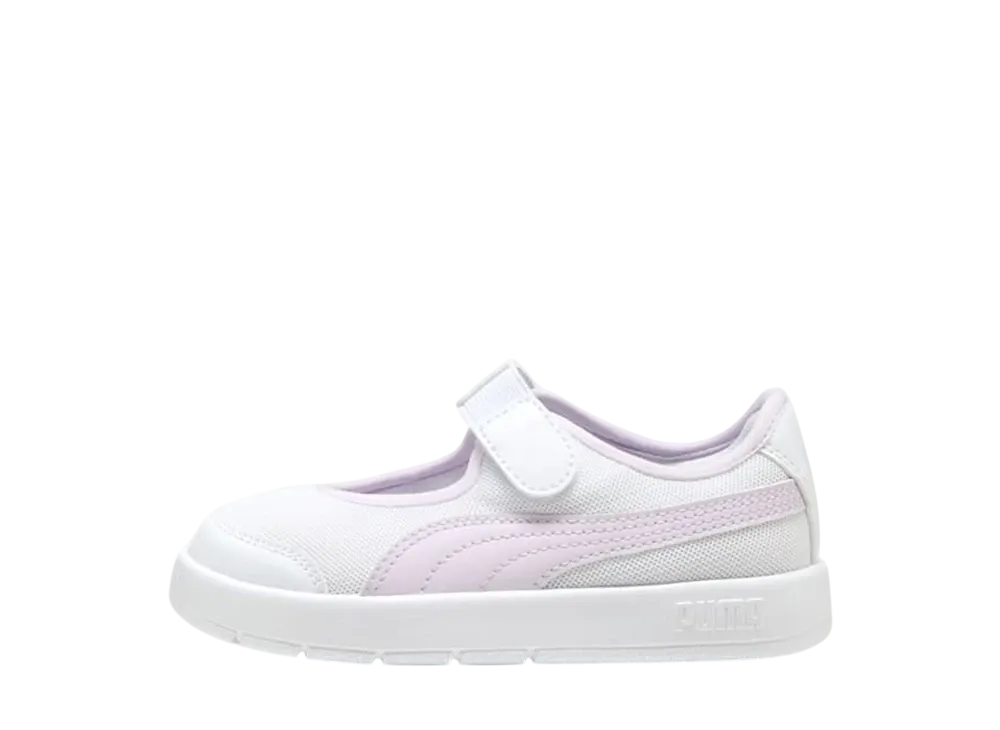 プーマ PS コートフレックス V3 リナ "プーマホワイト/ライラックフロスト" (キッズ)