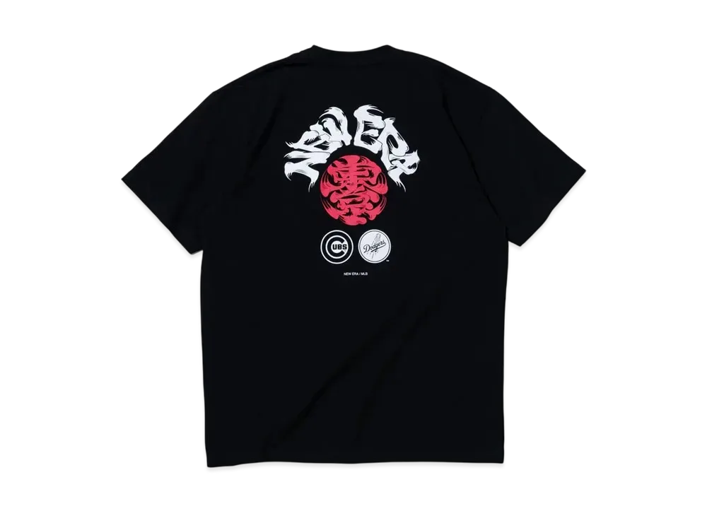 NEW ERA MLB Tokyo Series 2025 Short Sleeve Cotton T-Shirt Los Angeles Dodgers Chicago Cubs Regular Fit "Black"