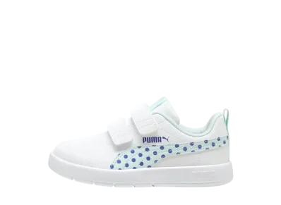 Puma PS Courtflex V3 Dotty "Puma White/Peaceful Blue"