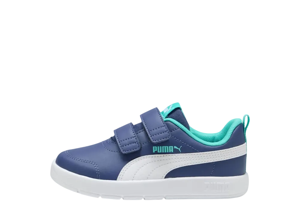 プーマ PS コートフレックス V3 V "ブルークリスタル/プーマホワイト/アクアティック" (キッズ)