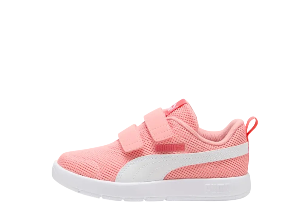 プーマ PS コートフレックス V3 メッシュ "ピンクフルーツ/プーマホワイト/ピーチフロスト" (キッズ)