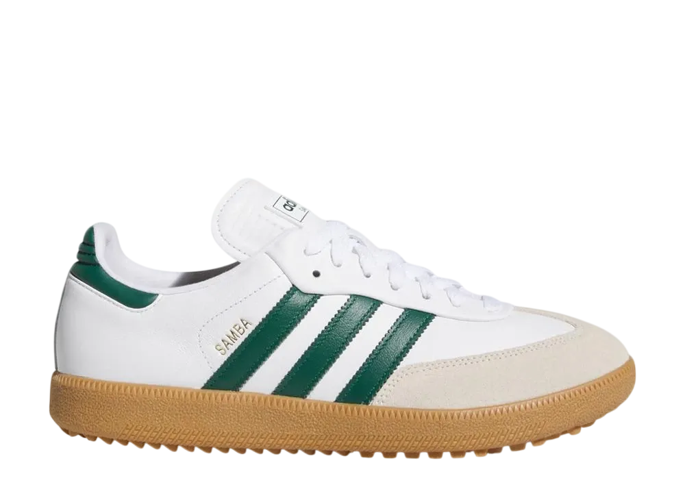 アディダスオリジナルス サンバ スパイクレス ゴルフ "クラウドホワイト/カレッジグリーン/ガム"