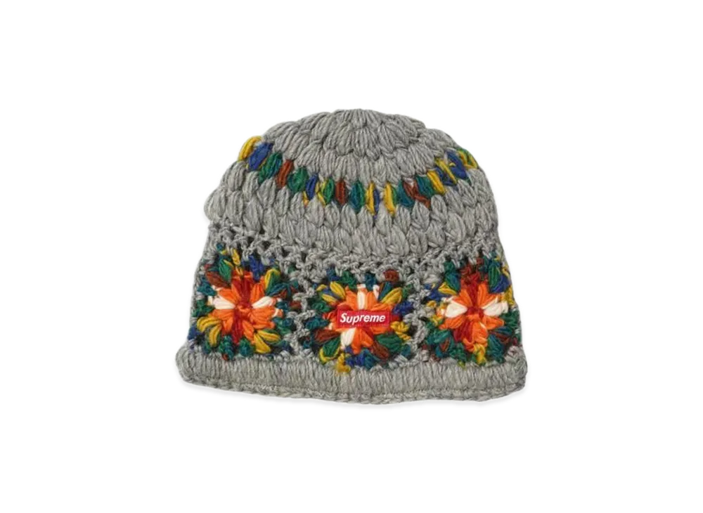 Supreme Crochet Beanie "Grey"
