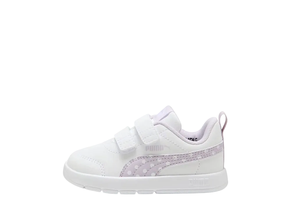 プーマ TD コートフレックス V3 ドッティ "プーマホワイト/ライラックフロスト" (キッズ)