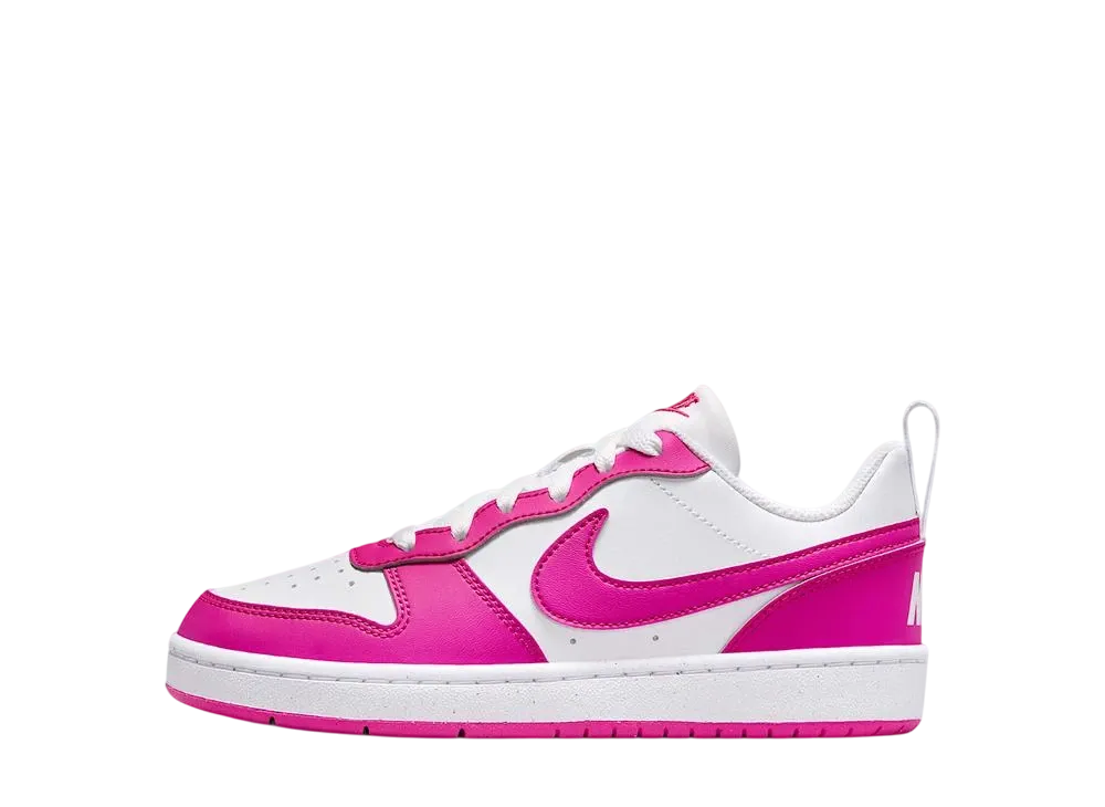 Nike GS Court Borough Low Recraft "White/Laser Fuchsia"