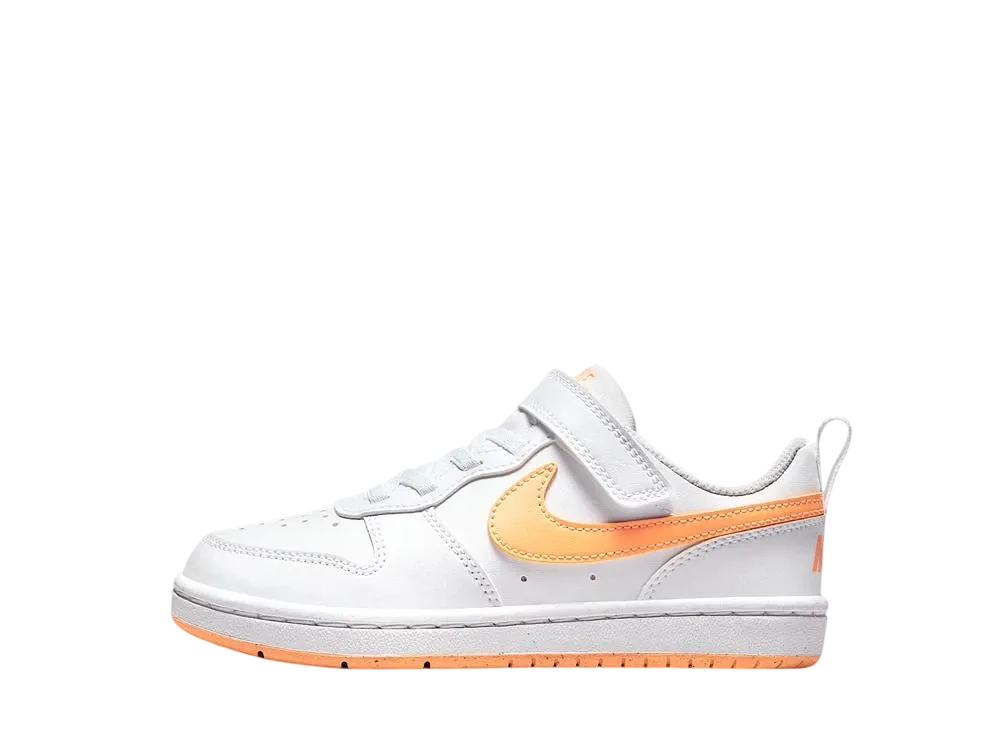 ナイキ PS コートボロー ロー リクラフト "ホワイト/ホワイト/ピーチクリーム" (キッズ)