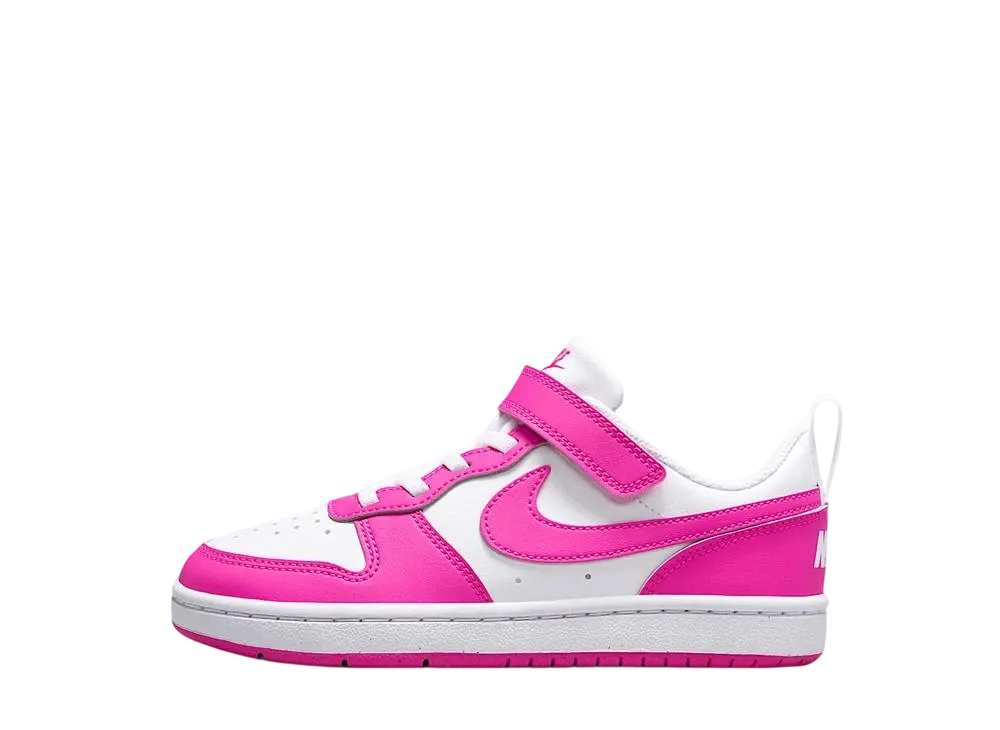 ナイキ PS コートボロー ロー リクラフト "ホワイト/レーザーフューシャ" (キッズ)