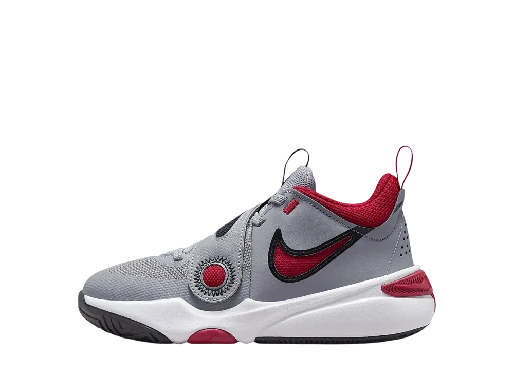 ナイキ GS チームハッスル D11 "セメントグレー/ブラック/ホワイト/ジムレッド" (キッズ)