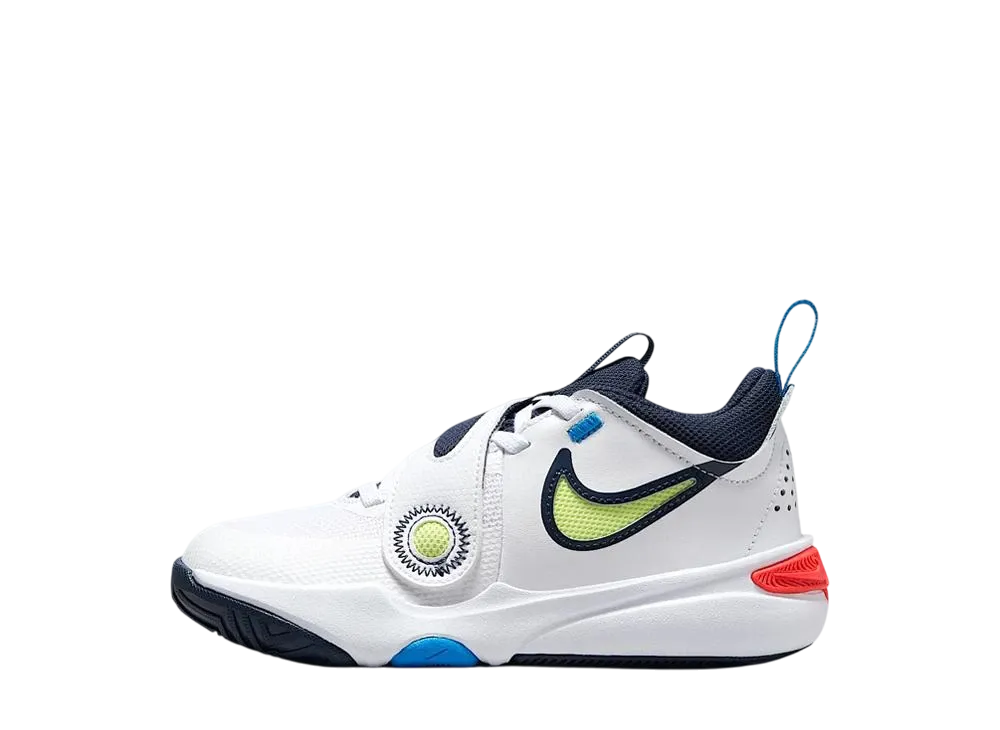 ナイキ PS チームハッスル D11 "ホワイト/ブライトクリムゾン/フォトブルー/ライトレモンツイスト" (キッズ)