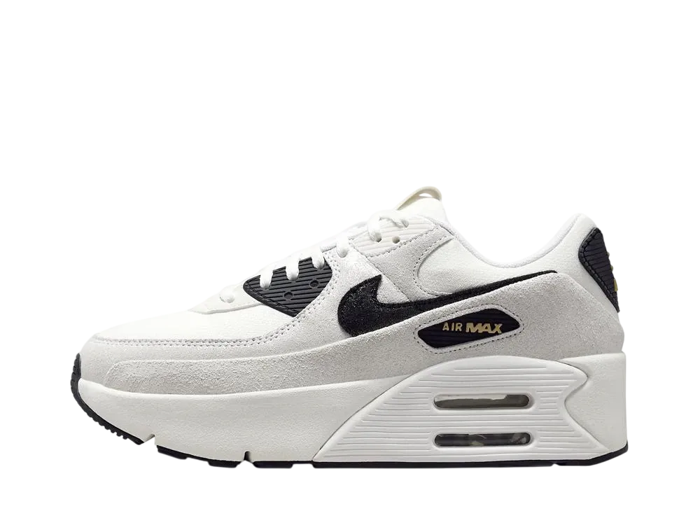 Nike Women's Air Max 90 LV8 "White/Team Red/Metallic Gold/Black"