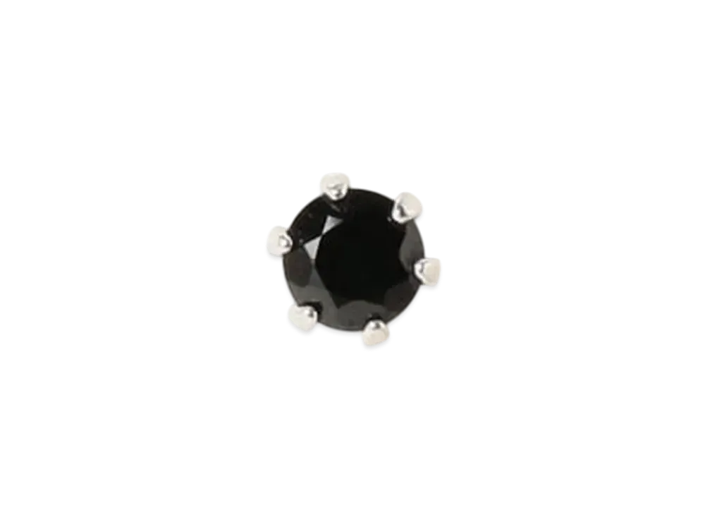 BEAMS Onyx Earrings "Silver"