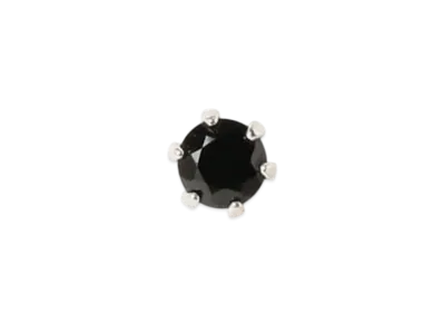 BEAMS Onyx Earrings "Silver"