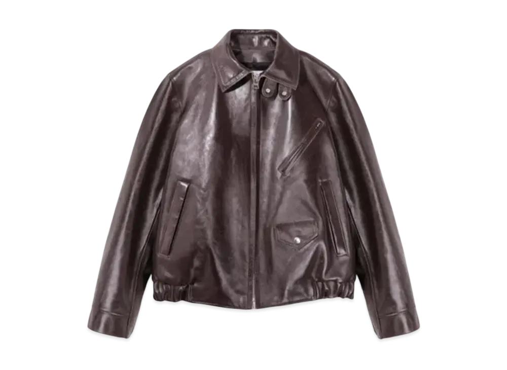 sacai Leather Jacket "Brown"