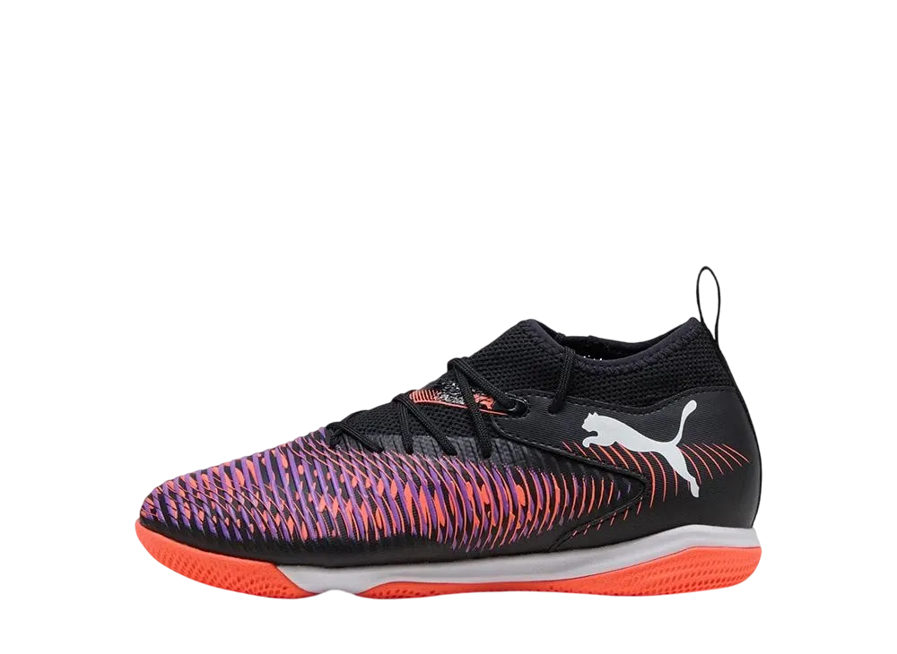 プーマ GS フューチャー8 マッチ IT ミッド "プーマブラック/プーマホワイト/グローイングレッド" (キッズ)