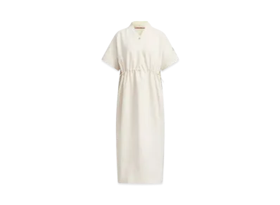 adidas Luxflow Casual Woven Short Sleeve Dress "Warm Vanilla"
