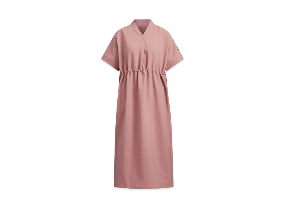 adidas Luxflow Casual Woven Short Sleeve Dress "Warm Clay"