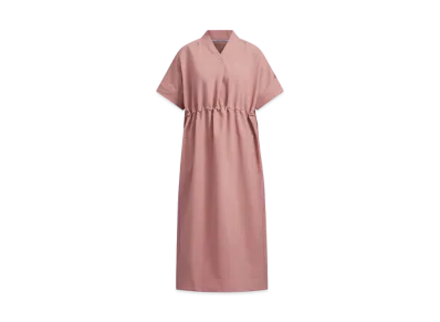 adidas Luxflow Casual Woven Short Sleeve Dress "Warm Clay"