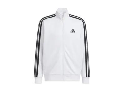 adidas Three Stripes Regular Fit Double Knit Track Jacket "White"