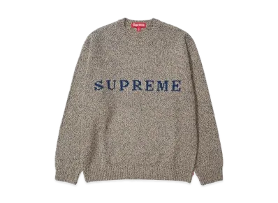 Supreme Contrast Logo Sweater "Taupe"