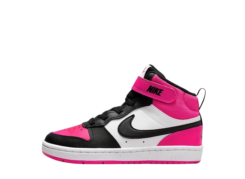 Nike PS Court Borough Mid 2 "White/Fierce Pink/Black"